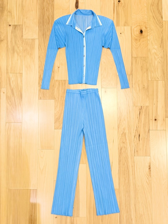 Issey Miyake Pants - Issey Miyake Pleats Please Women’s Top and Pants Set